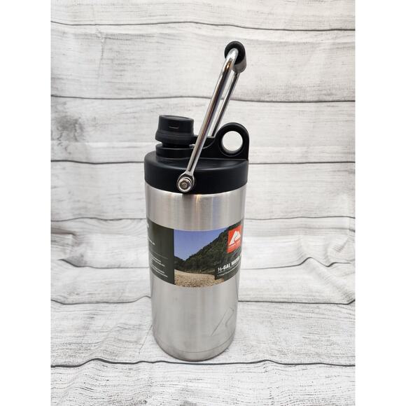 1/2 Gallon Rugged Double-Wall Vacuum-Sealed Bottle Stainless Steel Water Jug NEW - Picture 1 of 7